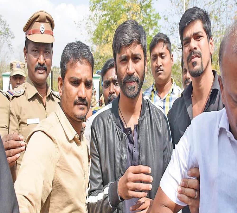 a poilce complaint against actor dhanush by a couple from melur