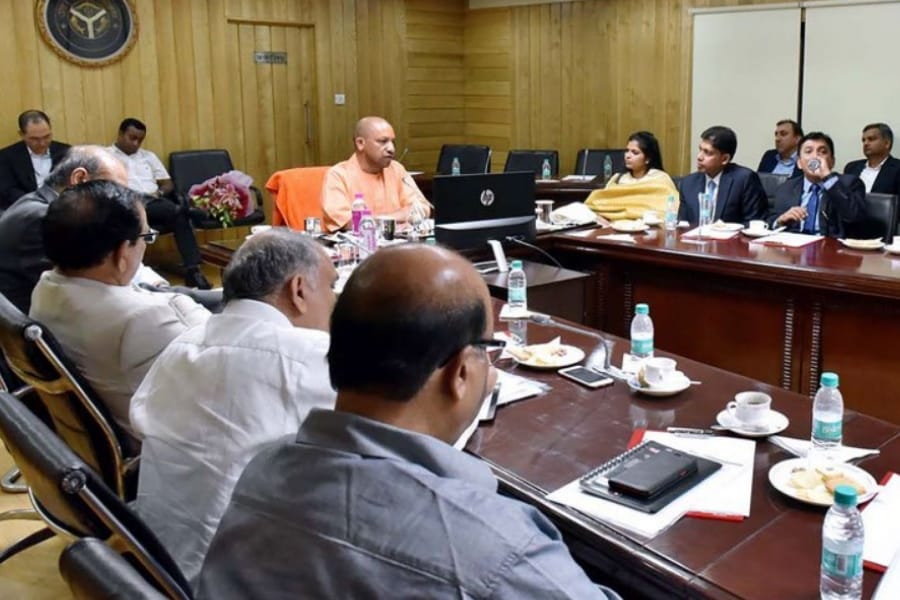 yogi adityanath with india US strategic partnership forum representative group.