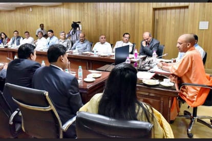 yogi adityanath with india US strategic partnership forum representative group.