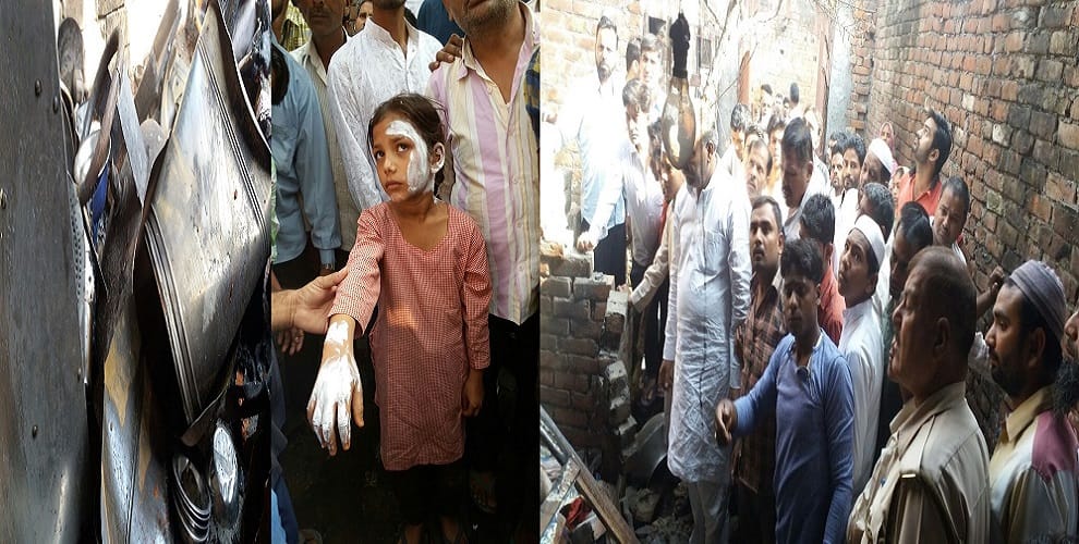 Explosion caused by gas cylinder burst, house was burnt, five people injured