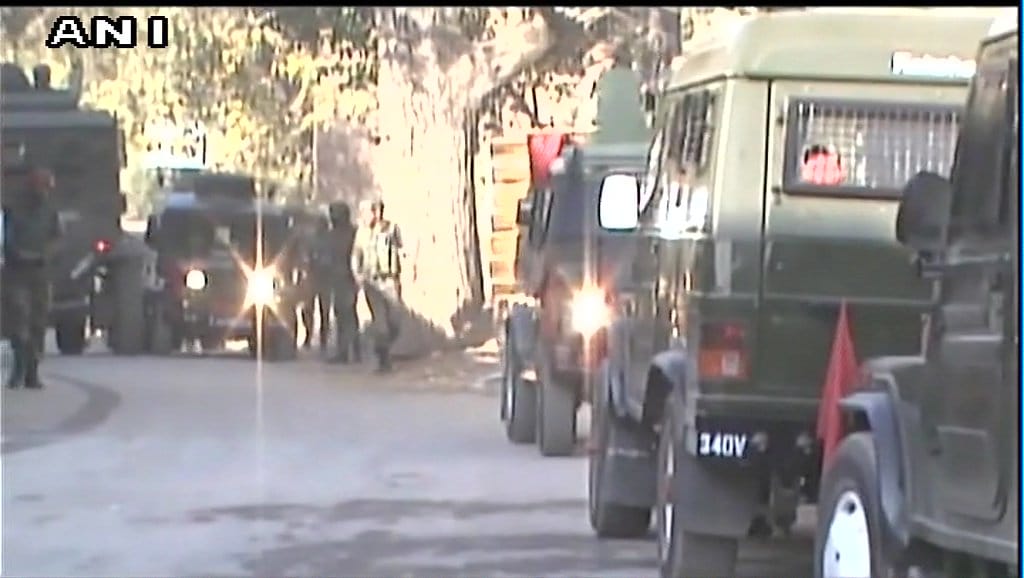 Security Forces Caso launched in Dangerpora area of Sopore in North Kashmir