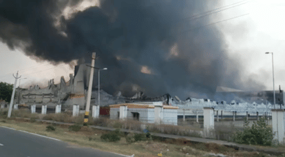 fire break in a company situated in neemrana industrial area