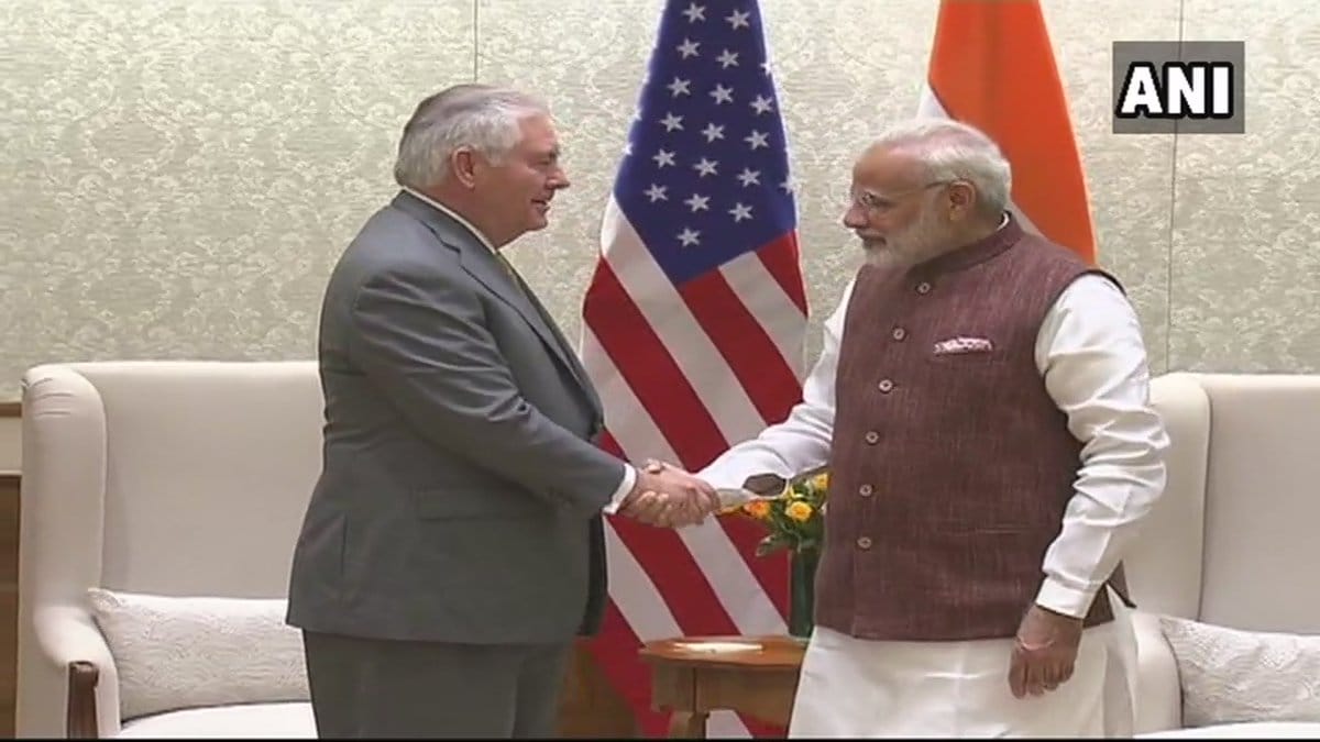  US Secretary of State Rex Tillerson reached india, meets with EAM Sushma Swaraj in Delhi