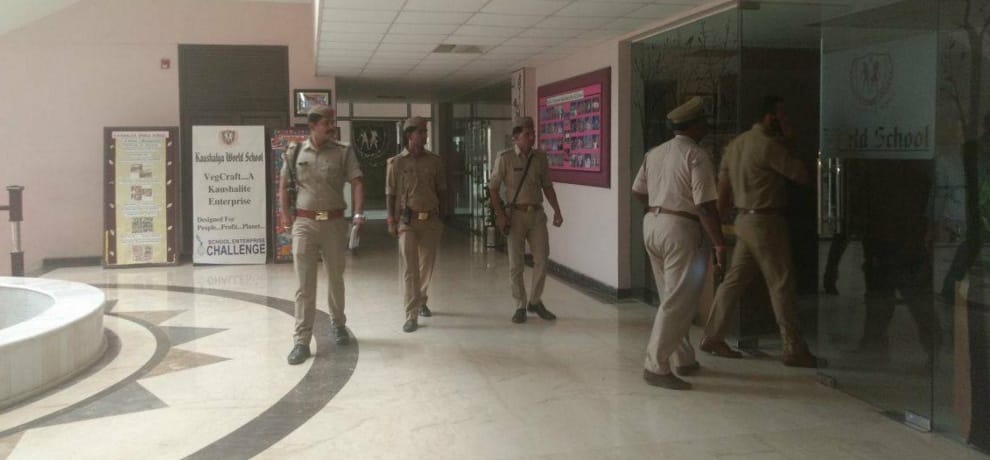 sdm and officers inspected the kaushalya world school where the nigerian boy got sodomized