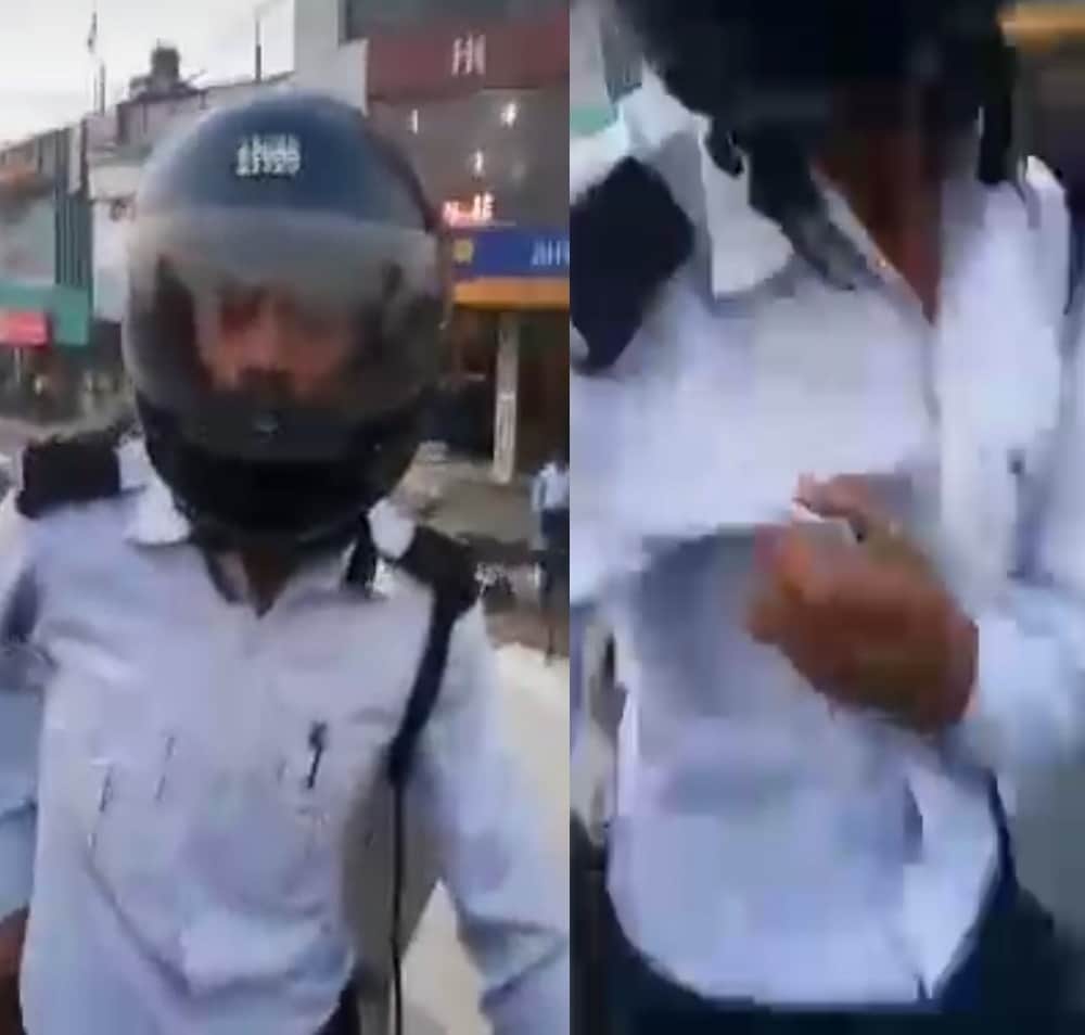 traffic police constable video viral after taking bribe in rudrapur