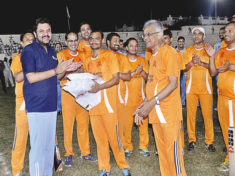 Director XI defeated Chairman XI by seven wickets