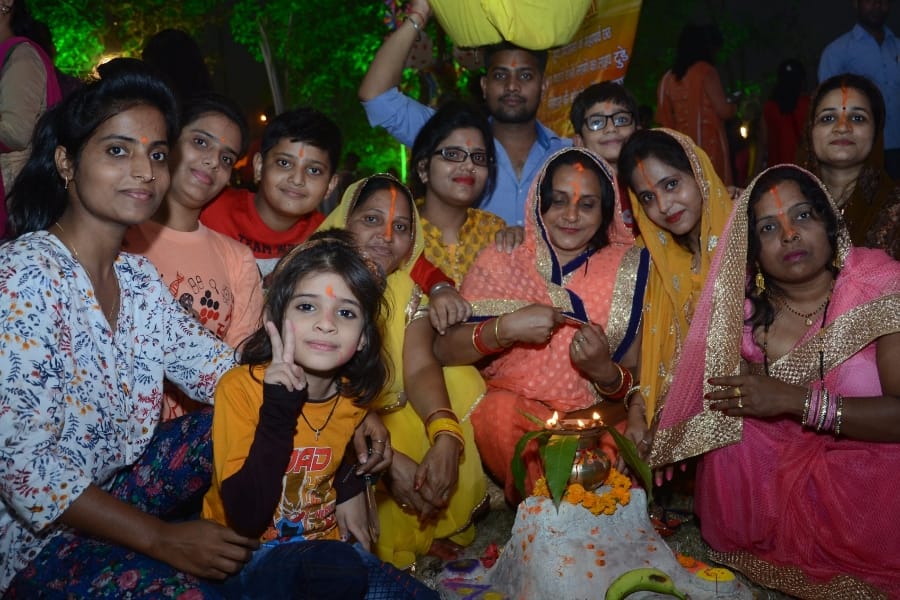 Chhath pooja celebration in Lucknow.
