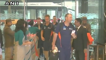 Team India and New Zealand welcomed with saffron color