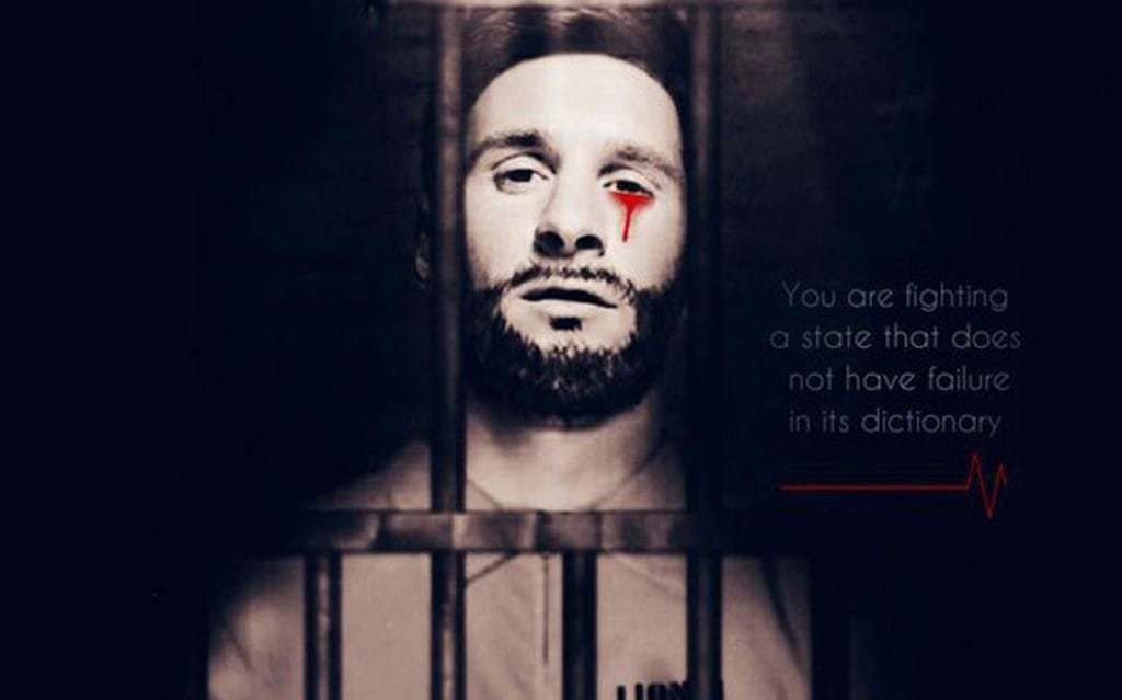 2018 FIFA World Cup: Lionel Messi crying tears of blood in poster  released ISIS