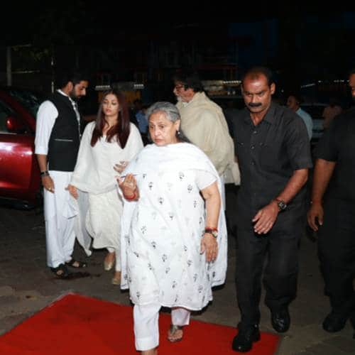 Prayer meet of Rani Mukherjee's fathers Ram Mukherjee in Mumbai