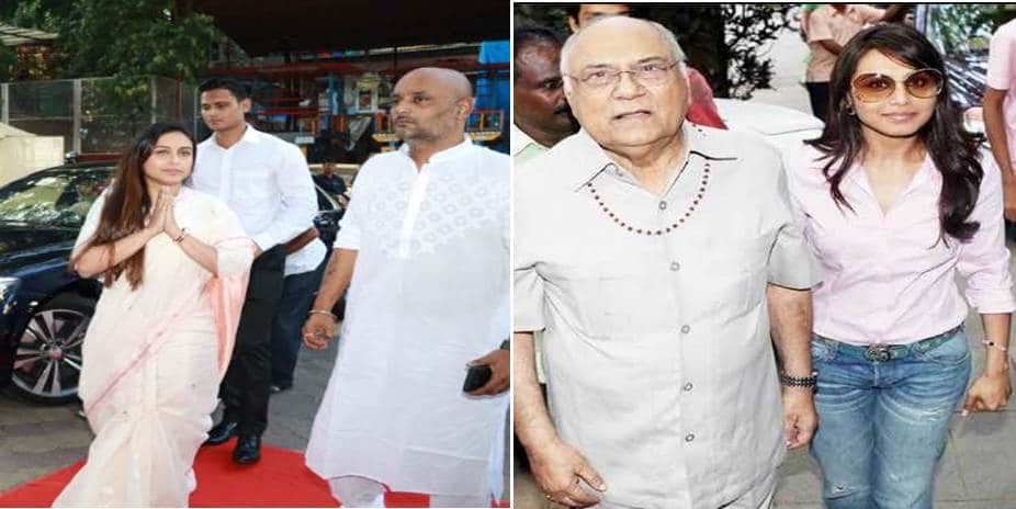 Prayer meet of Rani Mukherjee's fathers Ram Mukherjee in Mumbai