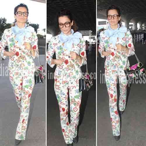 kangana ranaut ait airport with most expensive handbag