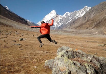 13 years chetan make record for nanda devi trekking in pithoragarh