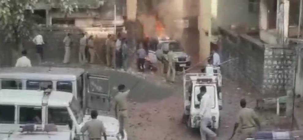one dead and two injured in firing when in gujarat people clashed with police 