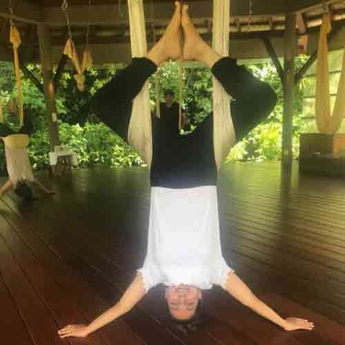 juhi chawla new look and yoga photo viral