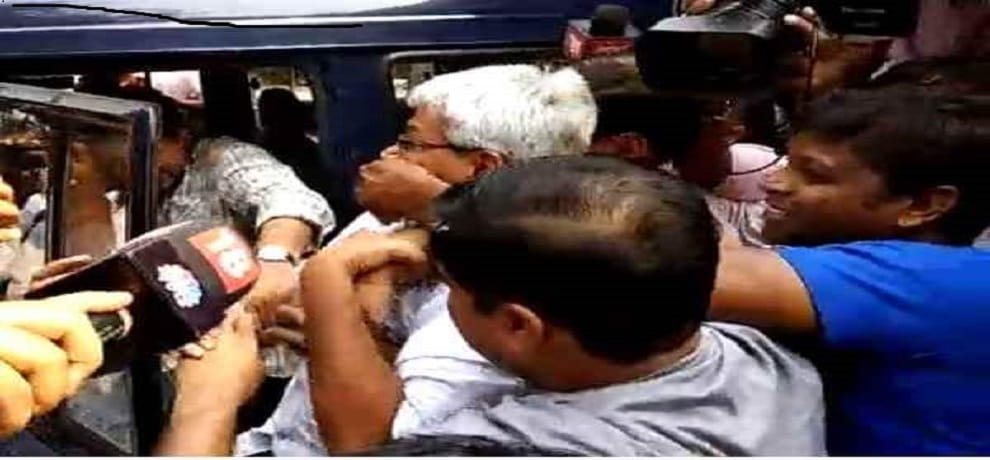 Journalists demand release of arrested Vinod Verma's in a  protest meeting 