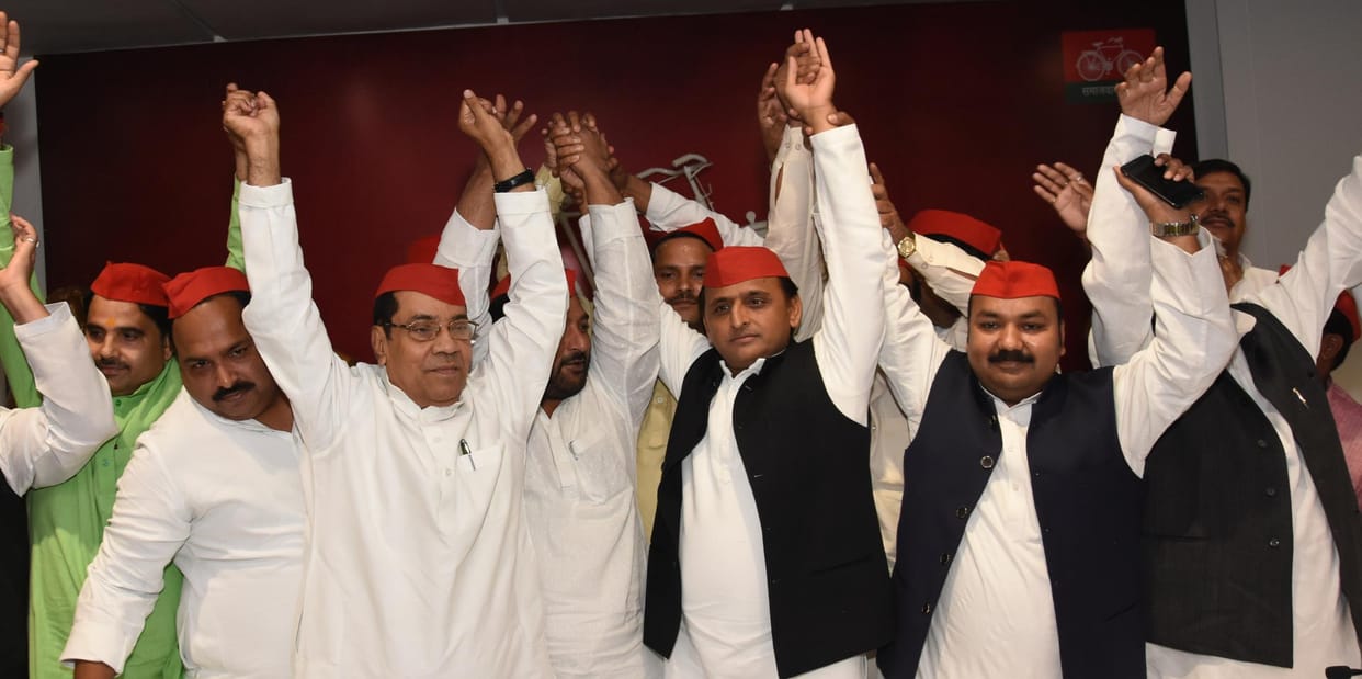 leaders from congress, bjp and bsp join samajwadi party.