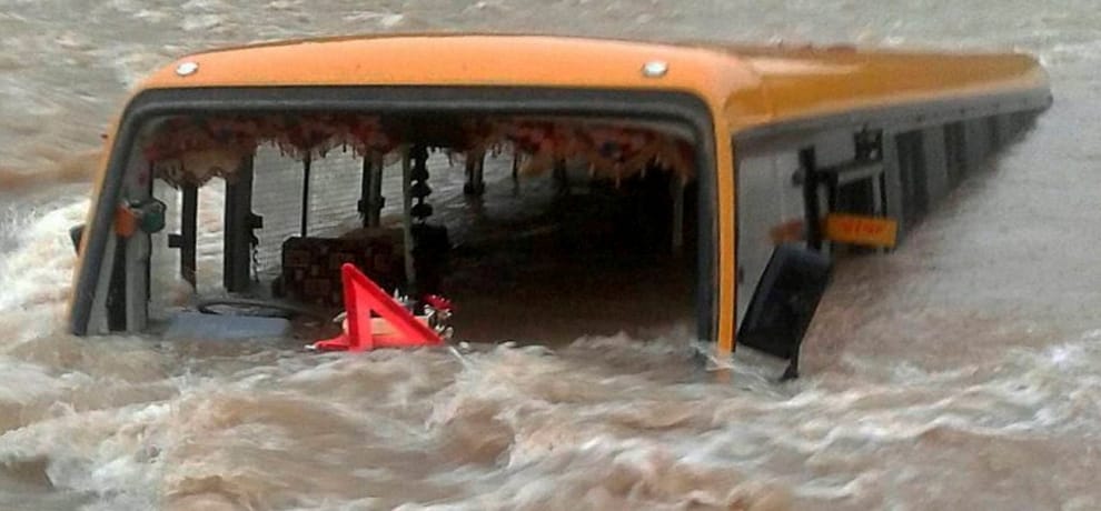 An overloaded passenger bus plunged into a river in Nepal