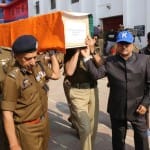 Paying tribute to the martyred jawan in the Hajin encounter