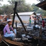 ire in Rohingya slum in narwal jammu