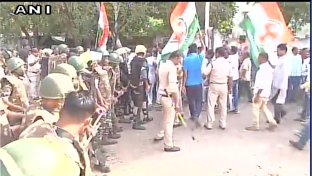 Chhattisgarh CD case: Clashes between Congress activist and police