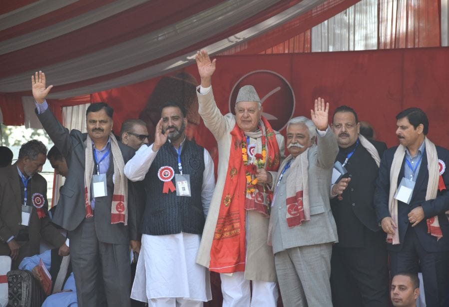 Farooq Abdullah again became President of National Conference in srinagar