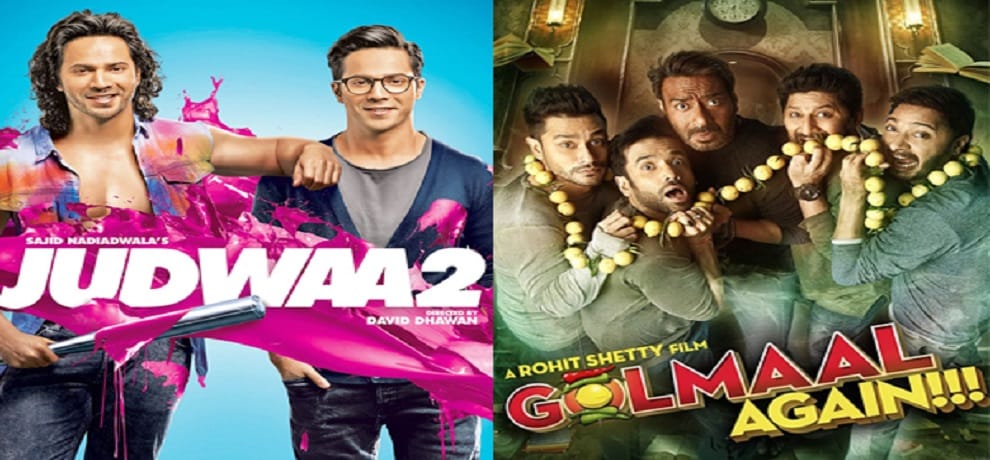  Golmaal Again Beats Judwaa 2 and Become second Highest Grossing Film Of 2017