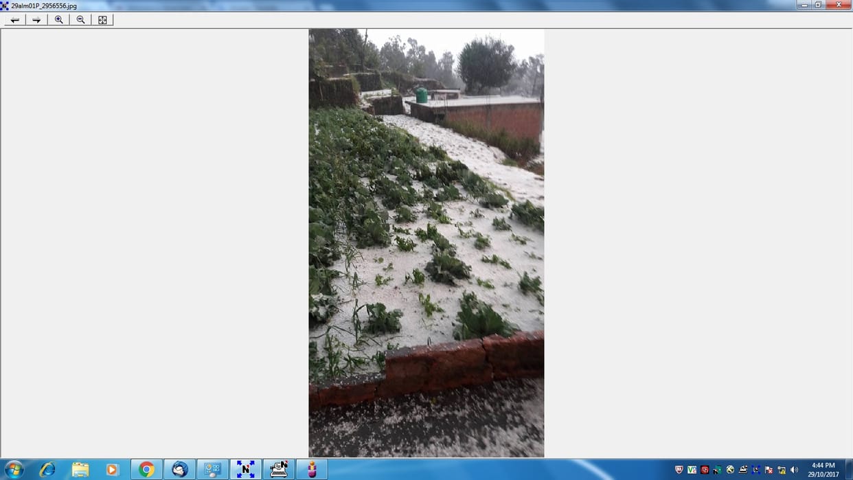 Fierce hail on Saturday evening