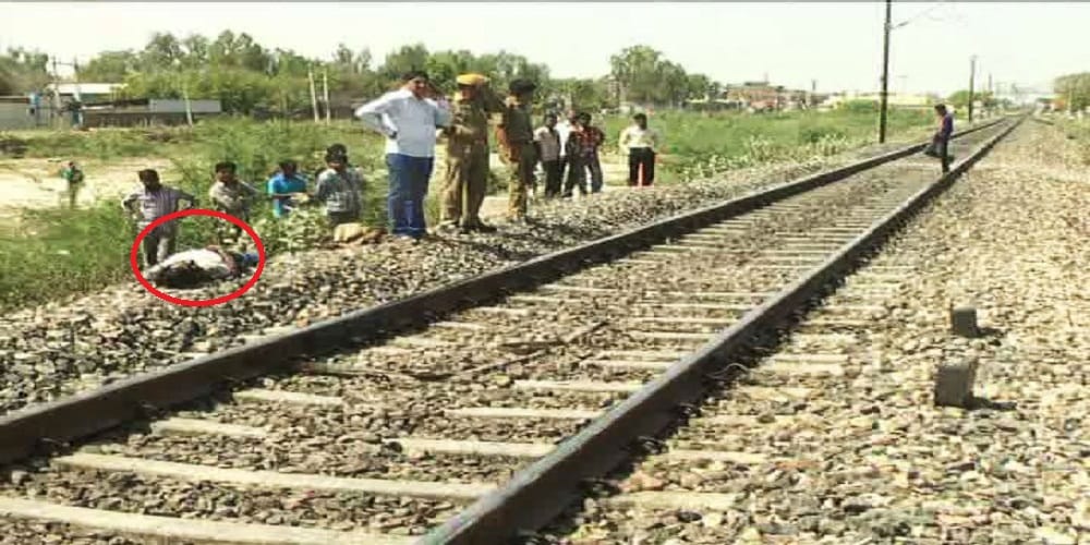 man laid down on railway track infront of rajdhani express in kota 