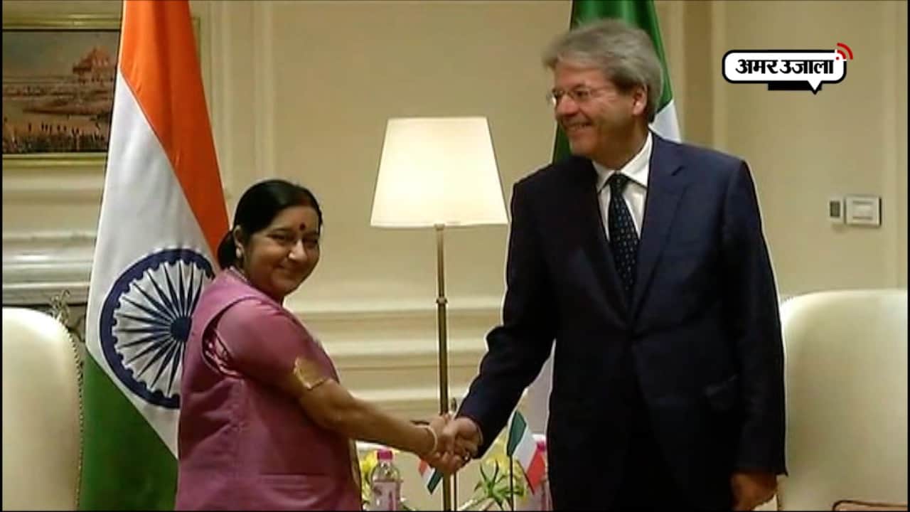 सुषमा स्वराज ने की इटली के पीएम गेंतालोनी से मुलाकात