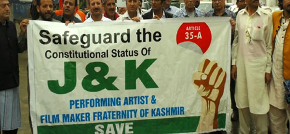 know what is article 35A which applied in jammu and kashmir