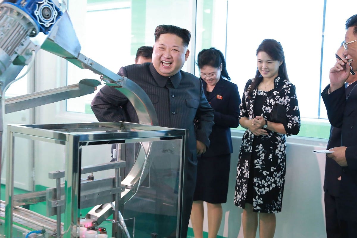 Kim Jong Un appearance with wife at makeup factory in North Korea