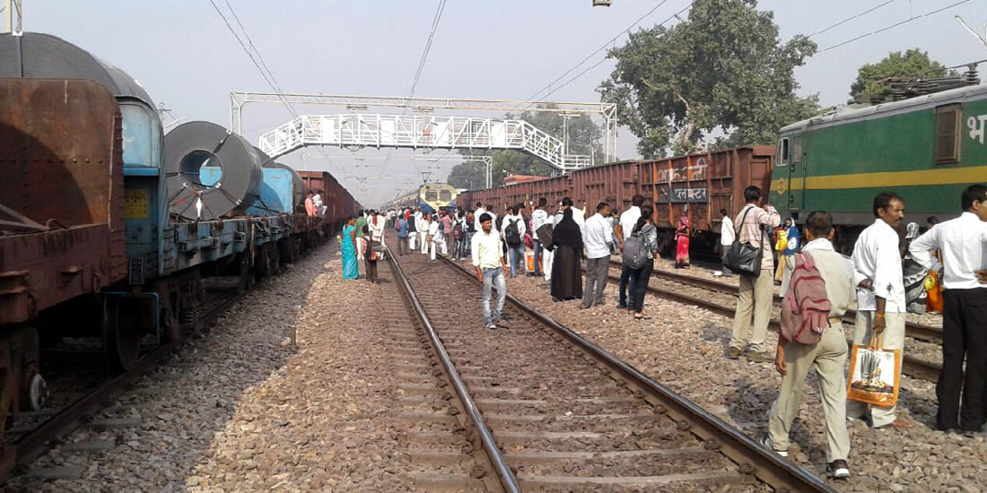 Passengers get disturbed due to lack of railway platform