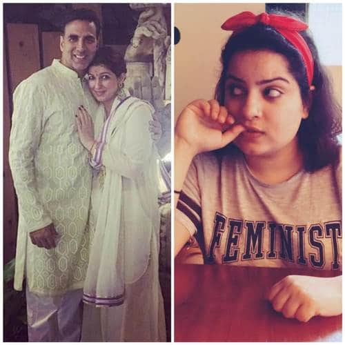 Akshay Kumars wife Twinkle makes fun of comedian Mallika du and his father Vinod dua