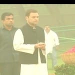 rahul gandhi and manmohan singh pays tribute to former pm indira gandhi on her death anniversary