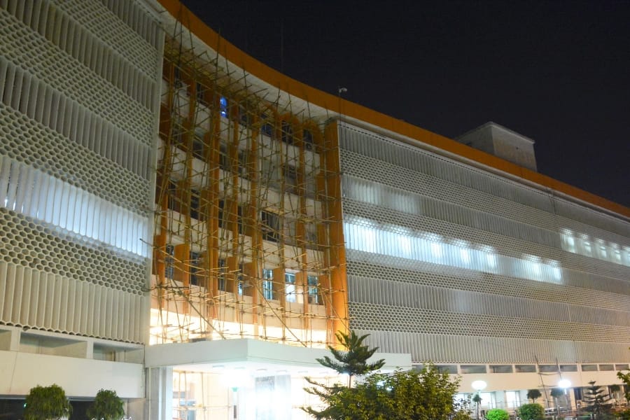 Saffron color painted on cm office building