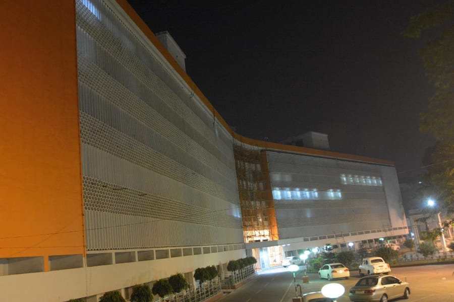 Saffron color painted on cm office building