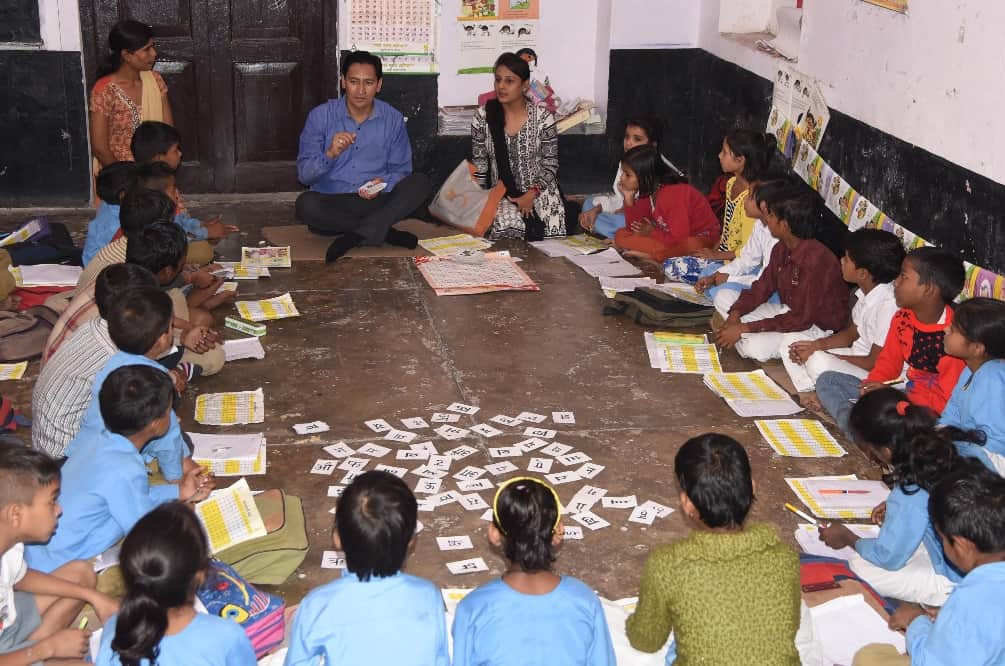 IAS deepak rawat teach students in haridwar school