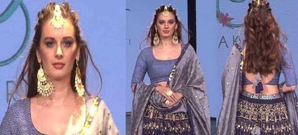 Gorgeous Evelyn Sharma Walks the Ramp For Sukriti And Akriti At IBFW Goa 2017