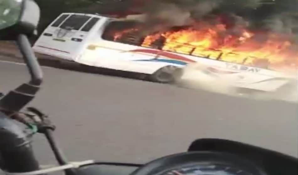 photos of school bus catches fire near dhaula kuan, all 35 students evacuated
