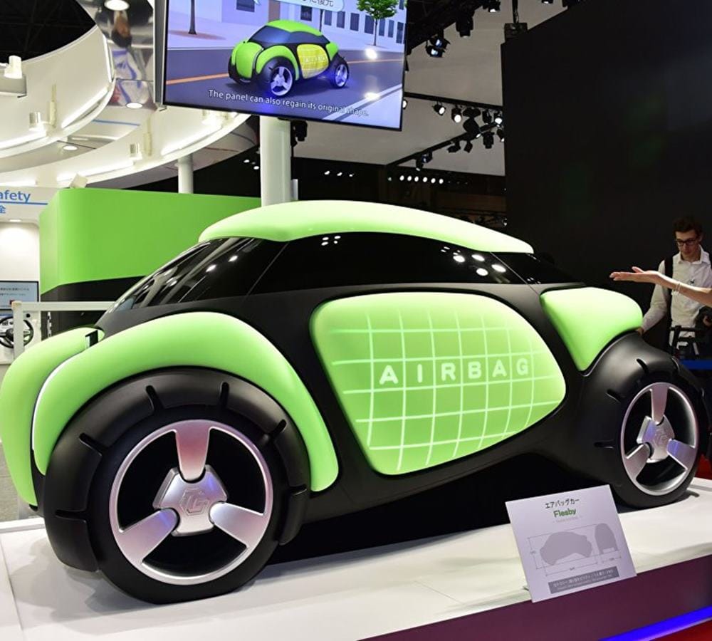 World First Dent-Proof Car FLESBY Showcased at Tokyo Motor Show by Toyoda Gosei
