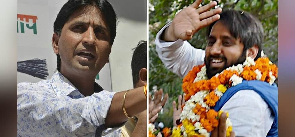 in aap national council meeting the fight between kumar vishwas and amantulla came to the road