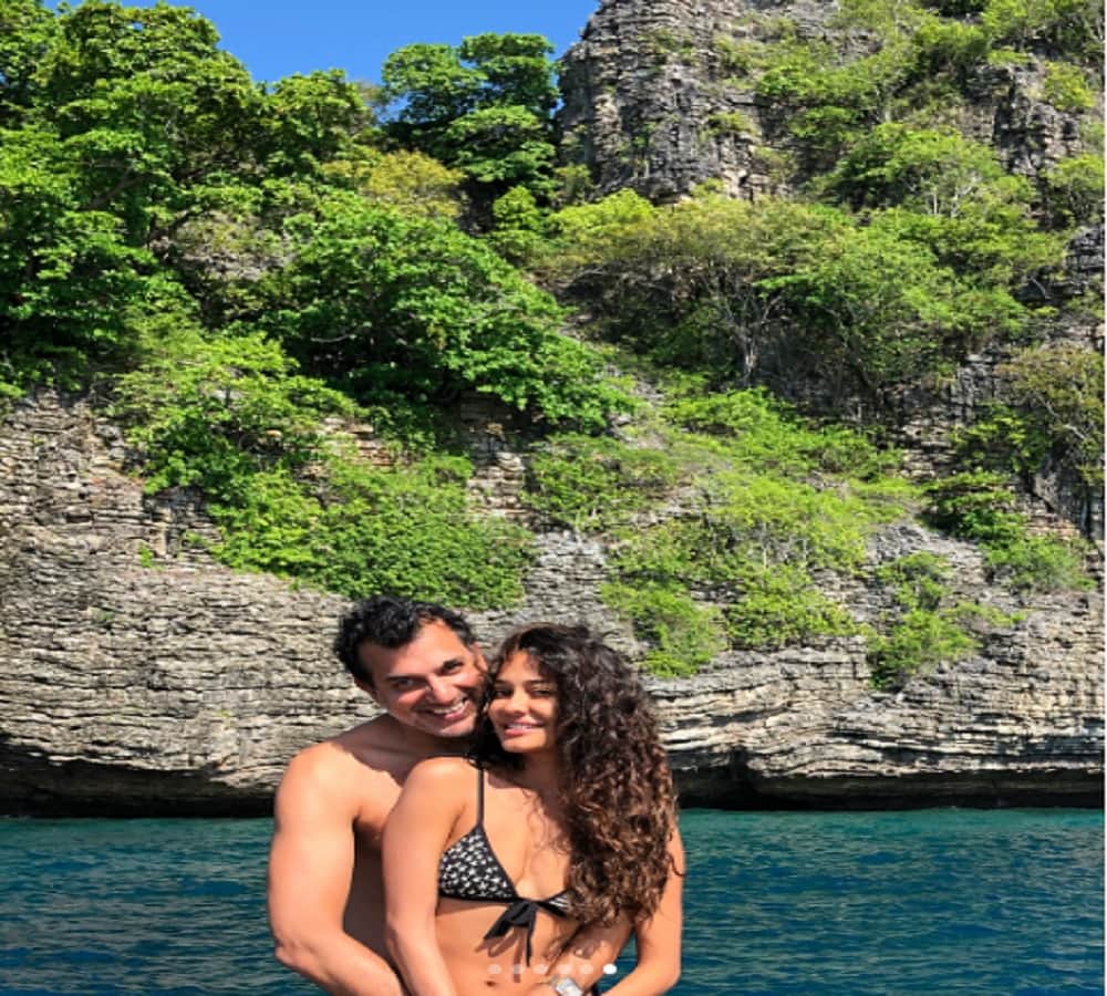 actress Lisa Haydon celebrating her first wedding anniversary in malaysia with husband and baby