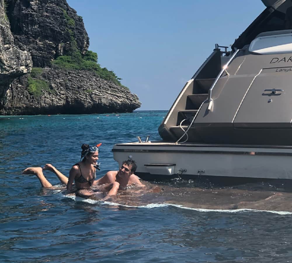 actress Lisa Haydon celebrating her first wedding anniversary in malaysia with husband and baby