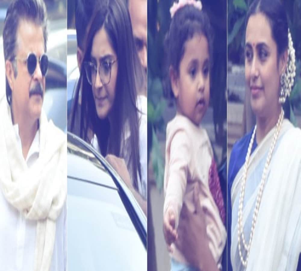 rani mukherji attends Prayer Meet For Beloved Grandfather with adira 