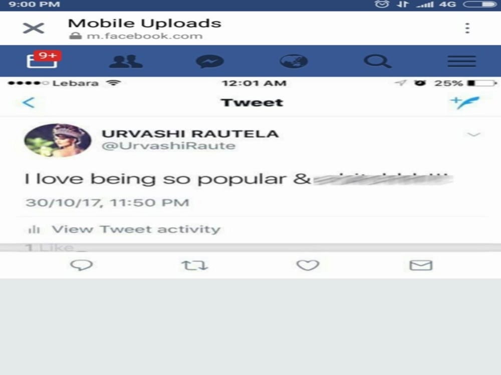 urvashi rautela mother talk about twitter account hacked