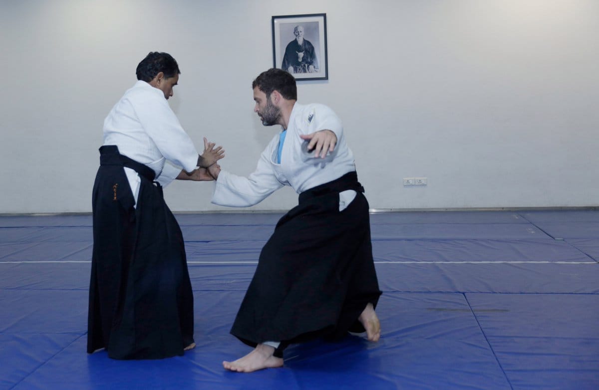 Rahul Gandhi photos of Aikido practice session shared by congress on twitter