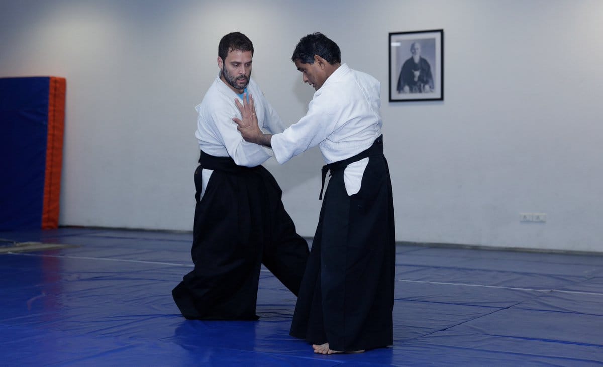 Rahul Gandhi photos of Aikido practice session shared by congress on twitter