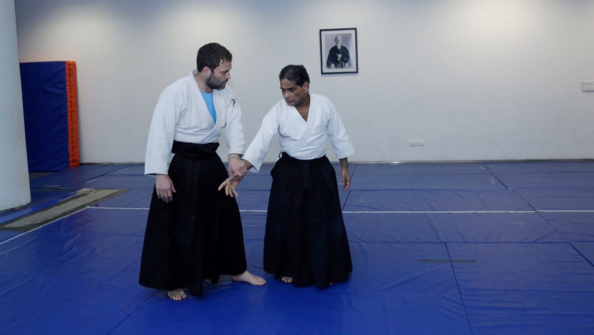 Rahul Gandhi photos of Aikido practice session shared by congress on twitter
