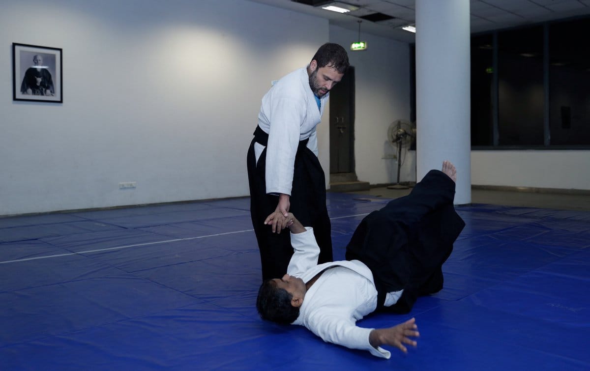 Rahul Gandhi photos of Aikido practice session shared by congress on twitter